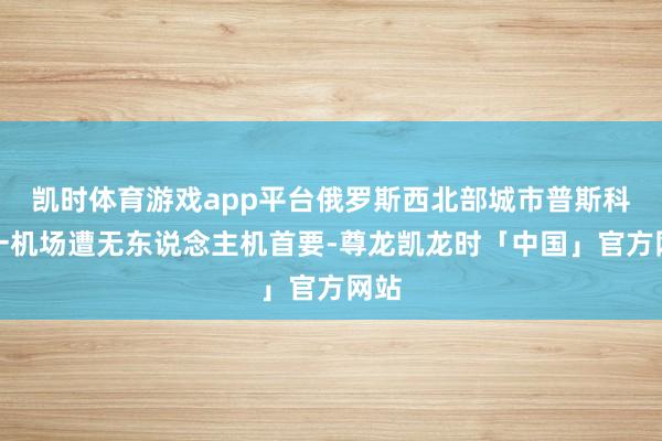 凯时体育游戏app平台俄罗斯西北部城市普斯科夫一机场遭无东说念主机首要-尊龙凯龙时「中国」官方网站