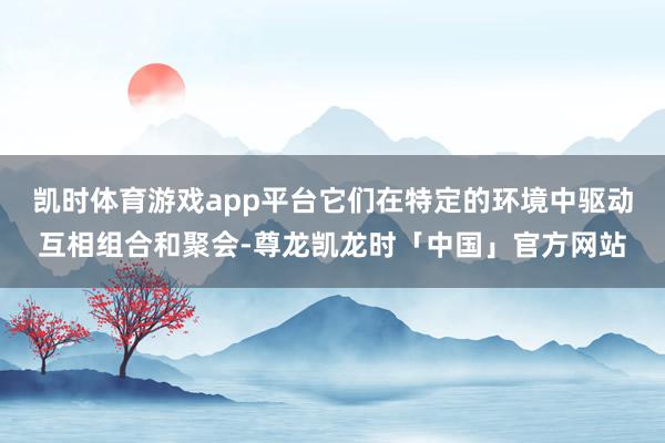 凯时体育游戏app平台它们在特定的环境中驱动互相组合和聚会-尊龙凯龙时「中国」官方网站